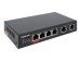 INTELLINET 6-Port Fast Ethernet Switch 3 PoE- und 1 x High-Power PoE-Ports 2xRJ45 Uplink Ports 65W PoE-Strombudget PoE-Extendermodus