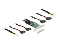 DELOCK PCI Express 4.0x16 Karte zu 4xSFF-8639 NVMe -...