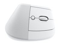 LOGITECH Lift for Business Vertical mouse ergonomic 6 buttons wireless Bluetooth 2.4 GHz Bolt USB receiver off-white