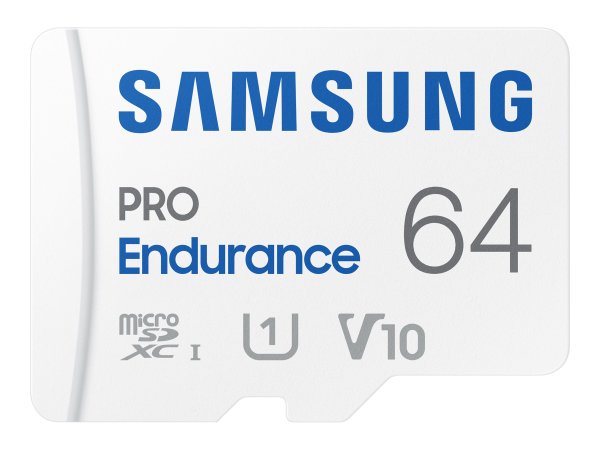 SAMSUNG PRO Endurance microSD 64GB UHS-I U1 Class10 R100/W30 up to 35040 hours inkl. SD Adapter 2022