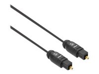 MANHATTAN Toslink Digitales Optisches Audiokabel 2 x Toslink S/PDIF-Stecker 1m vergoldete Kontakte schwarz