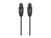 MANHATTAN Toslink Digitales Optisches Audiokabel 2 x Toslink S/PDIF-Stecker 1m vergoldete Kontakte schwarz