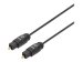 MANHATTAN Toslink Digitales Optisches Audiokabel 2 x Toslink S/PDIF-Stecker 1m vergoldete Kontakte schwarz