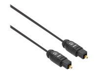 MANHATTAN Toslink Digitales Optisches Audiokabel 2 x Toslink S/PDIF-Stecker 2 m vergoldete Kontakte schwarz