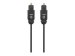 MANHATTAN Toslink Digitales Optisches Audiokabel 2 x Toslink S/PDIF-Stecker 2 m vergoldete Kontakte schwarz