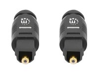 MANHATTAN Toslink Digitales Optisches Audiokabel 2 x Toslink S/PDIF-Stecker 3 m vergoldete Kontakte schwarz