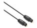 MANHATTAN Toslink Digitales Optisches Audiokabel 2 x Toslink S/PDIF-Stecker 3 m vergoldete Kontakte schwarz