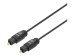 MANHATTAN Toslink Digitales Optisches Audiokabel 2 x Toslink S/PDIF-Stecker 5 m vergoldete Kontakte schwarz