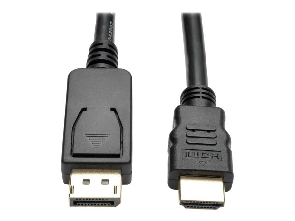 EATON TRIPPLITE DisplayPort 1.2 to HDMI Adapter Cable DP with Latches to HDMI M/M 4K 6ft. 1,8m