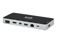 EATON TRIPPLITE USB Dock Triple Display 4K HDMI & mDP VGA USB 3.2 Gen 1 USB-A/C Hub GbE 60W PD Charging