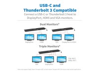 EATON TRIPPLITE USB-C Dock Triple Display 4K HDMI & DP VGA USB 3.2 Gen 1 USB-A/C Hub GbE 100W PD Charging