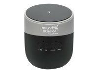 MANHATTAN Sound Science Bluetooth-Lautsprecher mit Induktionsladepad bis zu 5W 5V/1A Bedienelemente MicroSD-Slot schwarz/anthrazit