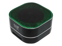 MANHATTAN Sound Science Metallic LED Bluetooth-Lautsprecher Bluetooth 5.0 Mikrofon Bedienelemente FM-Radio MicroSD-Slot schwarz