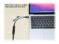 MANHATTAN USB 3.2 Gen 2 Aktives Typ-C Kabel 2x USB-C Stecker  5 m SuperSpeed+ USB 10 Gbit/s 60 W / 3 A vergoldete Kontakte schwarz