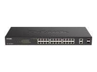 D-LINK DGS-1100-26MPV2/E 26-Port Layer2 PoE+ Gigabit Smart Managed Switch 24x 10/100/1000 2x Combo 10/100/1000 und 1000Mbit/s SFP