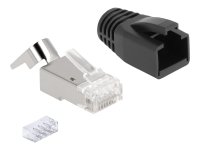 DELOCK RJ45 Modularer Stecker mit Zugentlastung Cat.6A...