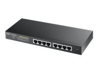 ZYXEL GS1900-8HP 8-port GbE L2 PoE Smart Switch 802.3at desktop fanless 70 Watt