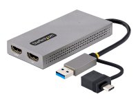 STARTECH.COM USB to Dual HDMI Adapter USB A/C to 2x HDMI...