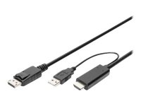 DIGITUS HDMI to DP adapter cable 2m 4K/30Hz external...