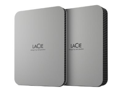 LACIE Mobile Drive HDD USB-C 5TB 6,35cm 2,5Zoll Moon Silver mit USB-C-Kabel