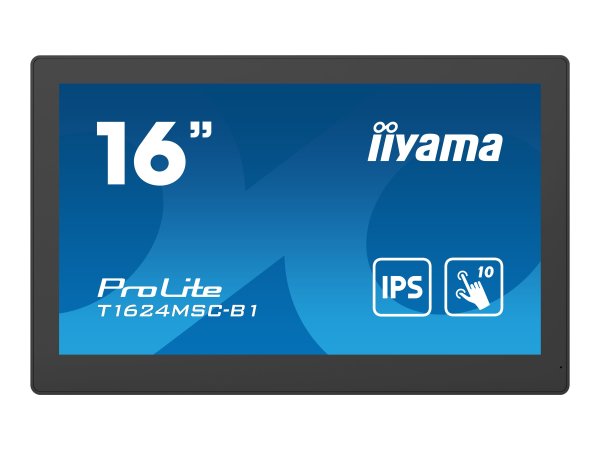 IIYAMA T1624MSC-B1 39,62cm 15,6Zoll kapazitiv multitouch LED Backlight 1920x1080 25ms 385cd/m2 HDMI schwarz