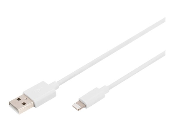 DIGITUS USB-A to lightning MFI C89 2m Data and charging cable white 5V 2,4A