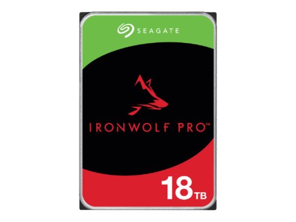 SEAGATE Ironwolf PRO Enterprise NAS HDD 18TB 7200rpm 6Gb/s SATA 256MB cache 8,9cm 3.5Zoll 24x7 für NAS & RAID Rackmount systems BLK