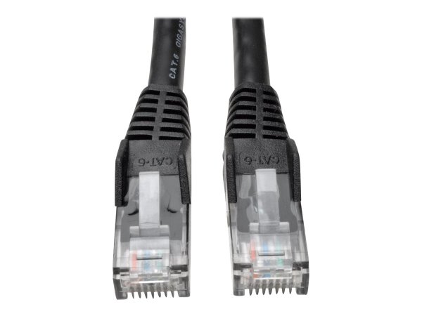 EATON TRIPPLITE Cat6 Gigabit Snagless Molded UTP Ethernet Cable RJ45 M/M Black 50ft. 15,24m