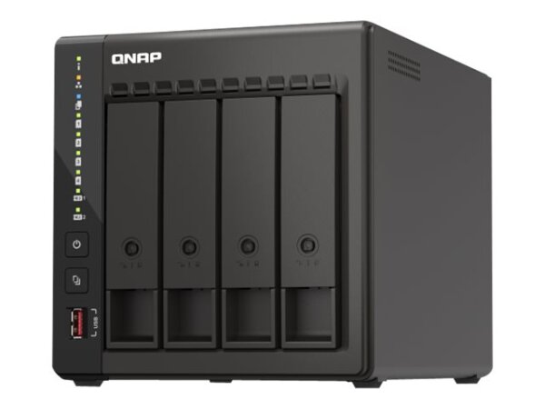 QNAP TS-453E-8G 4-bay desktop NAS Intel Celeron J6412 4C 2.0GHz burst 2.6GHz onboard 8GB RAM 2xHDMI 1.4b 2xM.2 2280 PCIe slots