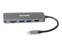 D-LINK DUB-2327 6-in-1 USB-C Hub 1x HDMI 1x USB-C 60W 2x...