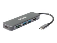 D-LINK DUB-2327 6-in-1 USB-C Hub 1x HDMI 1x USB-C 60W 2x...