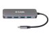 D-LINK DUB-2340 USB-C-Hub mit 4 USB-3.0-Ports inklusive Ladefunktion 3x USB-A 1x USB-C Thunderbolt 3