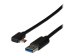 EFB USB 3.2 Gen1 5Gbit 3A Anschlusskabel Typ-A Stecker - Typ-C Stecker 90 Grad 3m