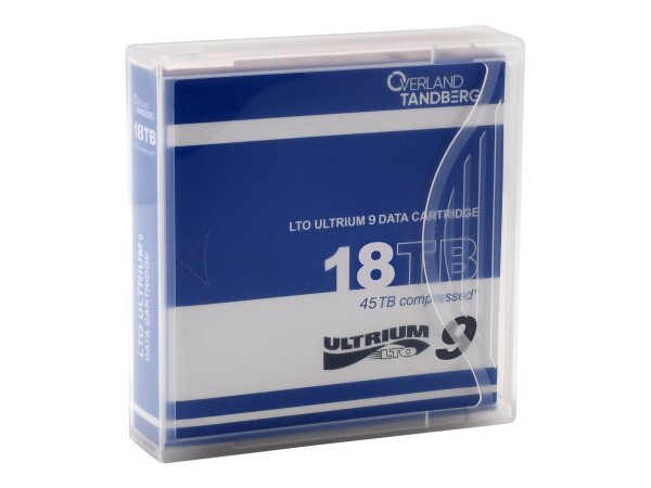 TANDBERG LTO-9 Data Cartridge 18/45TB un-labeled with case