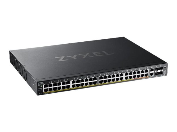 ZYXEL XGS2220-54HP L3 Access Switch 600W PoE 40xPoE+/10xPoE++ 48x1G RJ45 2x10mG RJ45 4x10G SFP+ Uplink incl. 1Year NebulaFlex Pro