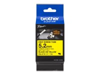 BROTHER Heat Shrink Tube Black on Yellow 5.2mm