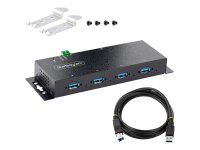 STARTECH.COM 4-Port USB 3.0 Hub mit 5Gbit/s - USB Splitter mit ESD/Überspannungsschutz - Industrie USB Hub/Ladestation - USB