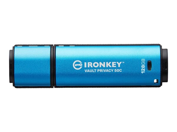 KINGSTON 128GB USB-C IronKey Vault Privacy 50C AES-256 Encrypted FIPS 197