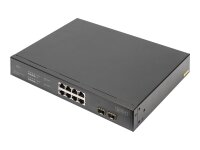 DIGITUS 8 Port GE 2 SFP Uplink PoE Switch POE at 150 W...