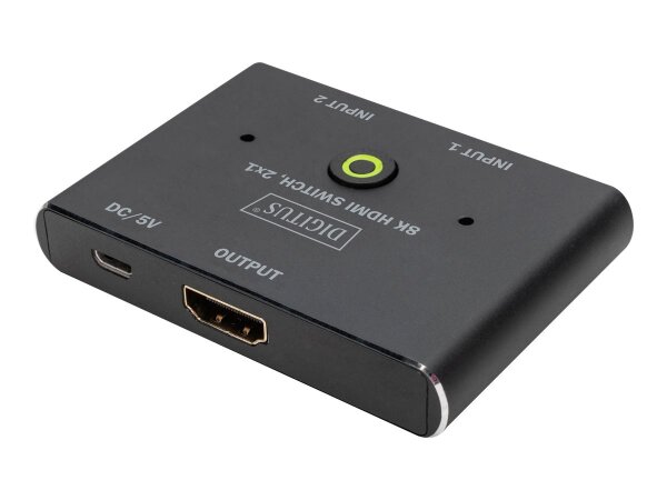 DIGITUS 8K HDMI Switch 2x1 black