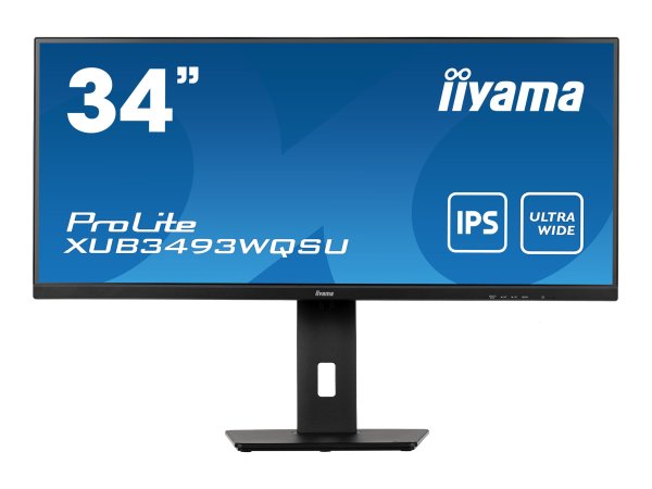 IIYAMA XUB3493WQSU-B5 86,36cm 34Zoll UW ETE IPS-panel 3440x1440 FreeSync 3000:1 400cd/m2 0,4ms MPRT HDR 2xHDMI 2xDP USB-HUB Speaker