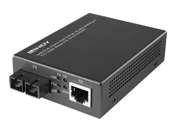 LINDY Media Converter SC 1000 Base-FX, Multimode