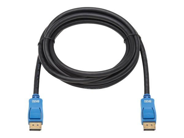 EATON TRIPPLITE DisplayPort 1.4 Cable - 8K UHD 60 Hz HDR HBR3 HDCP 2.2 4:4:4 BT.2020 M/M Black 9 ft. 2,74m