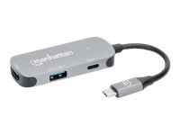 MANHATTAN USB-C 3-in-1 Konverter mit Power Delivery USB...