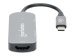 MANHATTAN USB-C 3-in-1 Konverter mit Power Delivery USB 3.2 Typ-C-Stecker auf HDMI 4K30Hz USB-A 5Gbit/s und USB-C PD 100W Alu Grau