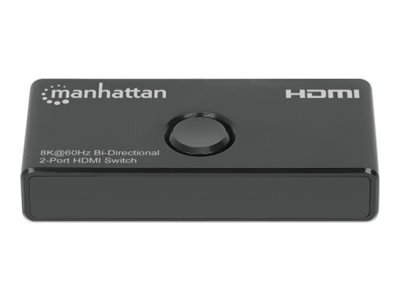 MANHATTAN 8K60Hz Bidirektionaler 2-Port HDMI-Switch zwei Eingänge auf einen Ausgang 2x1 oder zwei Ausgänge auf einen Eingang 1x2 48G