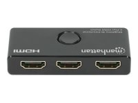 MANHATTAN 8K60Hz Bidirektionaler 2-Port HDMI-Switch zwei Eingänge auf einen Ausgang 2x1 oder zwei Ausgänge auf einen Eingang 1x2 48G