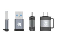 MANHATTAN 2-teiliges Set USB-C auf USB-A-Adapter und...