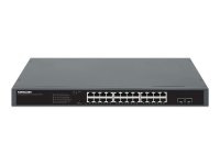 INTELLINET 24-Port Gigabit Ethernet PoE+ Switch mit 2 SFP...