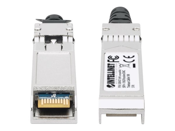 INTELLINET SFP+ 10G Passives DAC Twinax-Kabel SFP+ auf SFP+ 1 m HPE-kompatibel Direct Attach Copper AWG 30 schwarz